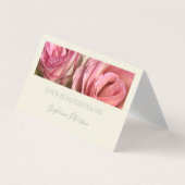 Benutzerdefinierte elegante moderne Salbeigrüne Fo Visitenkarten (Vorderseite)