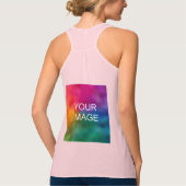 Benutzerdefinierte elegante, moderne, weichrosa Vo Tank Top (Rückseite)