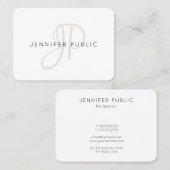 Benutzerdefinierte elegante Monogramm-moderne Desi Visitenkarte (Vorne/Hinten)