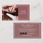 Benutzerdefinierte elegante Nail Saloon Business C Visitenkarte (Vorne/Hinten)