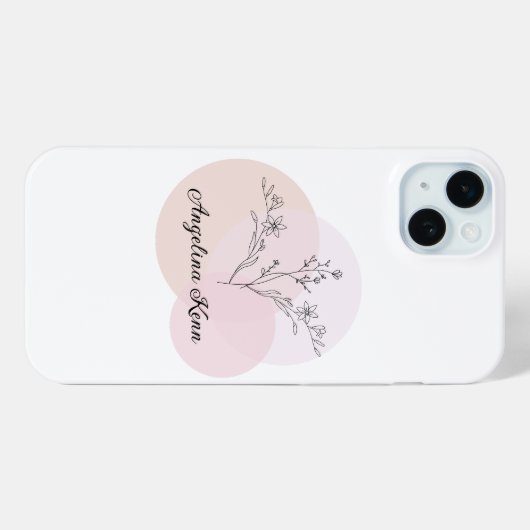 Benutzerdefinierte elegante rosa Blume iPhone-Fäll Case-Mate iPhone Hülle (Rückseite (Horizontal))