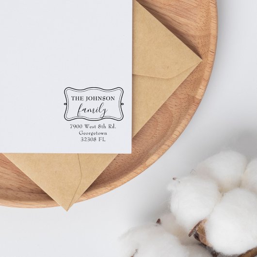 Benutzerdefinierte elegante Rücksendeadresse Gummistempel