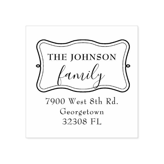 Benutzerdefinierte elegante Rücksendeadresse Gummistempel (Prägung)