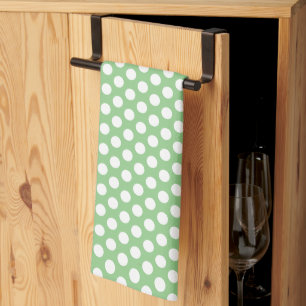 Benutzerdefinierte elegante rustikale Polka-Punkte Geschirrtuch