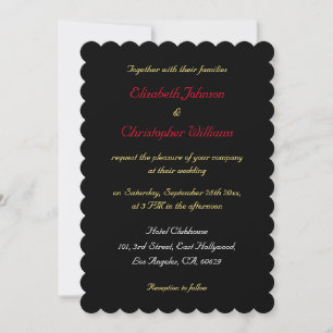 Benutzerdefinierte elegante schwarze Faux-Gold-Sil Einladung