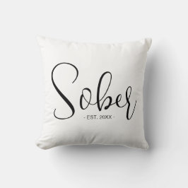 Benutzerdefinierte Elegante Sober-Kalligrafie an j Kissen