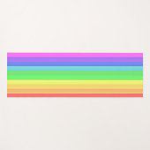 Benutzerdefinierte elegante Streifen Rainbow Color Yogamatte (Vorderseite (Horizontal))