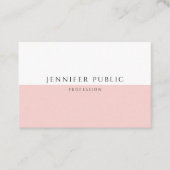 Benutzerdefinierte elegante trendy Blush Pink Mode Visitenkarte (Vorderseite)