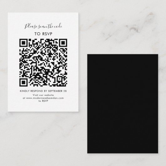 Benutzerdefinierte, elegante UAWG QR-Code-Umschlie Begleitkarte (Vorne/Hinten)