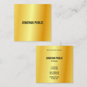 Benutzerdefinierte elegante Vorlage Gold-Look mode Quadratische Visitenkarte