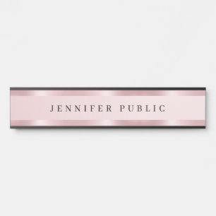 Benutzerdefinierte elegante Vorlage Luxe Rose Gold Türschild