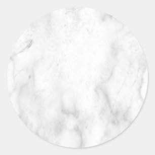 Benutzerdefinierte elegante weiße Marmor-Leer-Vorl Runder Aufkleber