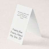 Benutzerdefinierte elegante Zelt-Ohrring-Display-K Visitenkarten (Rückseite)