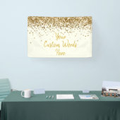 Benutzerdefinierte Elfenbeingoldene Geburtstagsfei Banner (Messe)