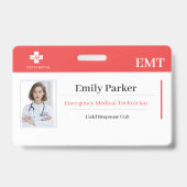 Benutzerdefinierte EMT-ID-Ausweisvorlage | Notfall Ausweis (Vorderseite)