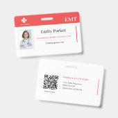 Benutzerdefinierte EMT-ID-Ausweisvorlage | Notfall Ausweis (Vorder- & Rückseite)