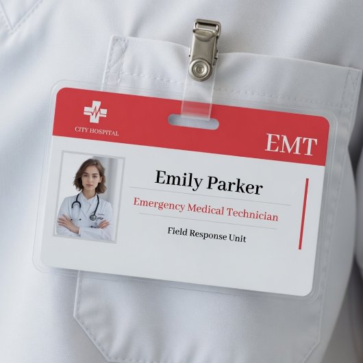 Benutzerdefinierte EMT-ID-Ausweisvorlage | Notfall Ausweis