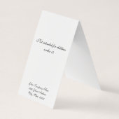 Benutzerdefinierte englische Scroll Tented Earring Visitenkarten (Rückseite)