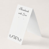 Benutzerdefinierte englische Scroll Tented Earring Visitenkarten (Vorderseite)