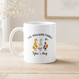 Benutzerdefinierte Entenfamilie mit 3 Tasse mit Na
