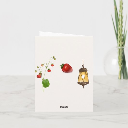 Benutzerdefinierte Erdbeerflachkarte (Rückseite)