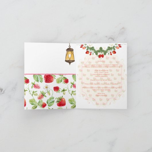 Benutzerdefinierte Erdbeerflachkarte (Innenseite)