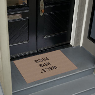 Benutzerdefinierte Erinnerung Wallet Keys Burlap D Fußmatte