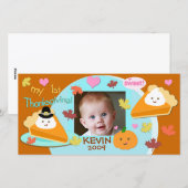 Benutzerdefinierte Erntedank-/Urlaubsfotokarte Feiertagskarte (Vorne/Hinten)