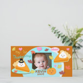 Benutzerdefinierte Erntedank-/Urlaubsfotokarte Feiertagskarte (Stehend Vorderseite)