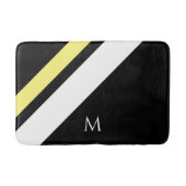 Benutzerdefinierte erste diagonale Linien schwarz Badematte (Vorderseite)