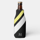 Benutzerdefinierte erste diagonale Linien schwarz Flaschenkühler (Flaschenvorderseite)