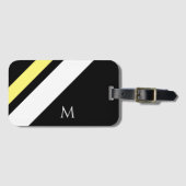 Benutzerdefinierte erste diagonale Linien schwarz Gepäckanhänger (Vorderseite (Horizontal))