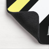 Benutzerdefinierte erste diagonale Linien schwarz Mousepad (Ecke)