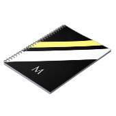 Benutzerdefinierte erste diagonale Linien schwarz Notizblock (Linke Seite)