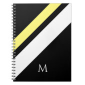 Benutzerdefinierte erste diagonale Linien schwarz Notizblock (Vorderseite)
