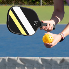 Benutzerdefinierte erste diagonale Linien schwarz Pickleball Schläger