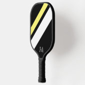 Benutzerdefinierte erste diagonale Linien schwarz Pickleball Schläger (Links)