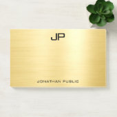 Benutzerdefinierte erste Monogramm-Imitate Gold-Vo Post-it Klebezettel (Büro)