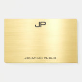 Benutzerdefinierte erste Monogramm-Imitate Gold-Vo Post-it Klebezettel (Vorderseite)