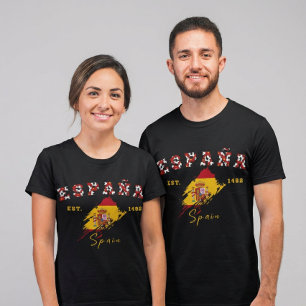 Benutzerdefinierte España Pride Spanische Flagge S T-Shirt
