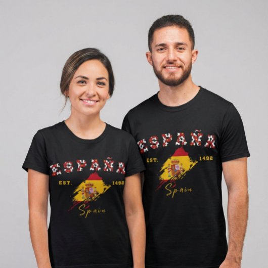 Benutzerdefinierte España Pride Spanische Flagge S T-Shirt