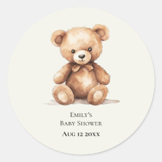 Benutzerdefinierte Etiketten für Baby-Shower-Party Runder Aufkleber