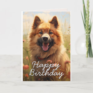 Benutzerdefinierte Eurasier-Geburtstagskarte Dankeskarte