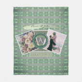 Benutzerdefinierte Event 2-Fotos mit Kleeblättern Fleecedecke (Vorderseite)