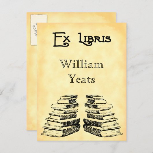 Benutzerdefinierte Ex-Libris und -Bücher Postkarte (Vorne/Hinten)