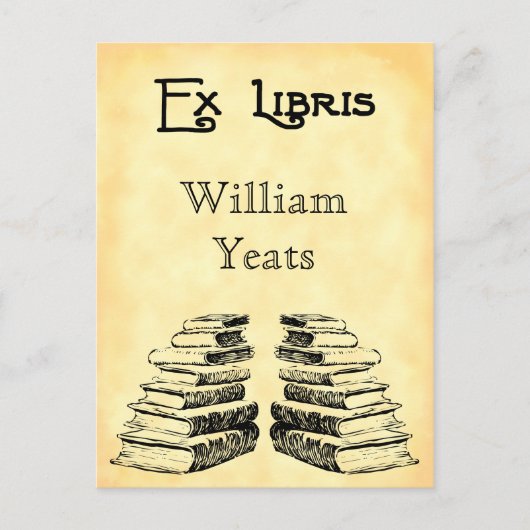 Benutzerdefinierte Ex-Libris und -Bücher Postkarte (Vorderseite)
