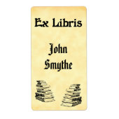 Benutzerdefinierte Ex-Libris-Vintage Buchdatenträg (Vorne)