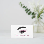 Benutzerdefinierte Eye Lash Extension Business Car Visitenkarte (Stehend Vorderseite)