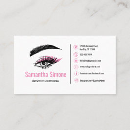 Benutzerdefinierte Eye Lash Extension Business Car Visitenkarte