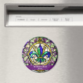 Benutzerdefinierte falsche Glasmalerei Mardi Gras Magnet (In Situ (Geschirrspüler))
